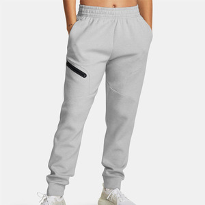 Pantalon de jogging décontracté pour homme, noir, léger, taille mi-haute élastique avec cordon de serrage, en coton tricoté respirant, idéal pour l'automne - Product Image 1