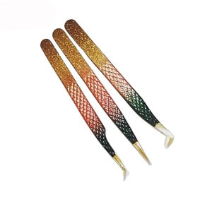 Prix de gros - Pinces à cils de précision en acier inoxydable antistatiques et antimagnétiques pour les techniciennes professionnelles en extensions de cils - Product Image 2