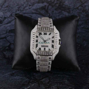 Indian Exporter Moissanite <b>Diamond</b> <b>Watch</b> Stainless Steel Decorative Jewelry Wristwatch with Reliable Quartz Timekeeping - Product Image 2