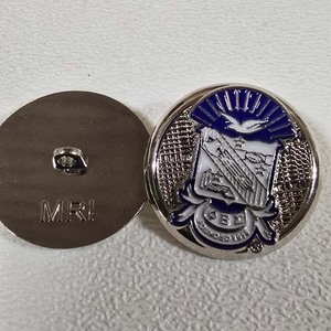 Custom metal <b>buttons</b> engraved greek letter style fraternity design durable alloy <b>buttons</b> for blazer uniform accessories - Product Image 2