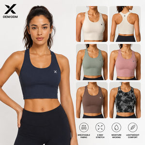 Camiseta Deportiva Corta de Punto para Mujer, Marca X Sports City, Cómoda, Cuello Redondo, Color Sólido, Transpirable, Elástica, Estilo Deportivo, OEM ODM - Product Image 1