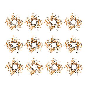 Juego de 12 Coronas Decorativas de Hojas Otoñales de 8 Pulgadas, Coronas y Guirnaldas Botánicas para Decoración de Mesa de Acción de Gracias y Festivales de Otoño - Product Image 1