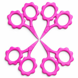 Mini Tijeras de Bordado con Mango de Flor, Tijeras de Costura con Punta Afilada para Cortar Hilo - Product Image 1