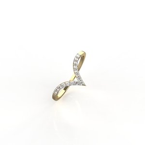 Anillo de Diamantes de Oro Amarillo para Mujer, Corte Brillante Redondo, Minimalista, Anillo de Compromiso, Color G, Piedras Naturales - Product Image 3