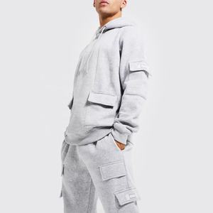 Vêtements de sport d'été pour hommes Ensemble 2 pièces Survêtement pour hommes Pantalon court uni personnalisé Survêtements pour hommes - Product Image 2