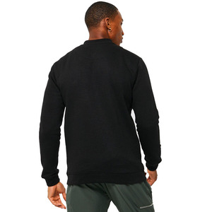 OEM Customized Men's Classic Full <b>Zip</b> Bomber Jacket With Stand Collar With Ribbed Cuffs Casual Lightweight Men's Black Jacket - Product Image 2