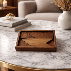 Jeu de puzzle rectangulaire en bois artisanal en bois de rose indien, casse-tête éducatif, jouet compact de voyage, cadeau - Product Image 2