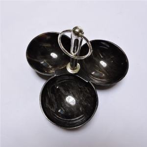 Vente en gros ensemble de saladiers en acier inoxydable bol à mélanger en silicone avec fond en corne espace noir idée cadeau d'affaires emballage en carton - Product Image 5