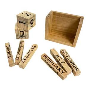 Calendario de Escritorio con Base de Madera para Fotos, Hecho a Mano, Ecológico, Diseño Moderno, Decoración para el Hogar y la Oficina, Precio Directo de Fábrica - Product Image 1