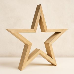 Centro de mesa de estrella de madera, decoración rústica para mesa de granja, para Navidad, bodas, fiestas, decoración del hogar. - Product Image 5