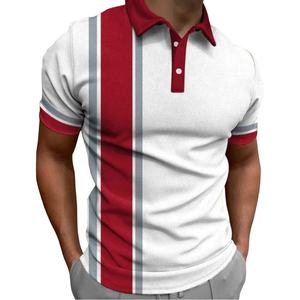 Polo de Manga Corta Personalizado Premium con Rayas, Bordado o Logotipo Impreso, OEM, Venta al Por Mayor, Ropa Casual de Verano - Product Image 1