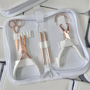 Kit de Herramientas para Extensiones de Cabello: Alicates con Mango Antideslizante, Herramienta para Colocar Cuentas, Aguja para Extensiones, Gancho para Cabello, Cuentas para Peinado - Product Image 1