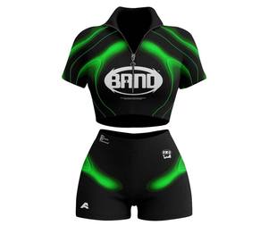 Ensemble short et veste de sport tricotée respirante TAHAD pour femme 2026, style décontracté, au-dessus du genou, idéal pour l'été - Product Image 6