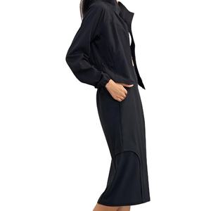 Women's Half <b>Zipper</b> Sports Jacket Long Sleeves Custom Logo Wholesale Jogging Yoga Crop <b>Tops</b> Fitness Clothes hooded for Winter - Product Image 2