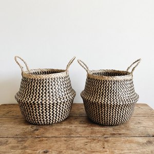 Panier de rangement en jonc de mer fait main, panier ventru pour l'organisation de la maison, fournisseur pour commandes en gros avec personnalisation - Product Image 5