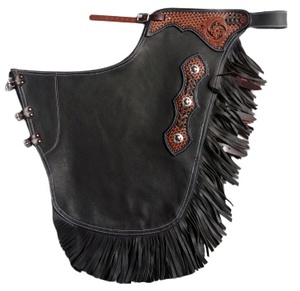 Chaps d'équitation blancs et noirs pour hommes et femmes, équipement en cuir synthétique, chaps authentiques à vendre, logo et design personnalisés - Product Image 1