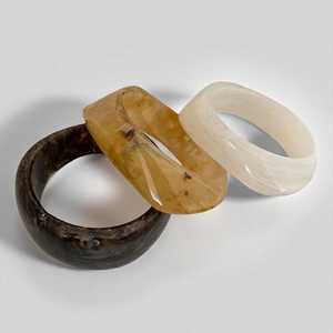Brazalete de Cuerno MN Exports, Estilo Clásico Unisex, Color Crema Natural, Forma Redonda, Resina Acrílica, Joyería Islámica de Moda, Regalo - Product Image 2