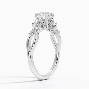 BOJ <b>Ring</b> 083 Round Cut 925 <b>Silver</b> Flower Cluster <b>Solitaire</b> Diamond <b>Ring</b> 2ct D Color VVS1 Moissanite GRA Certified Low Price - Product Image 2
