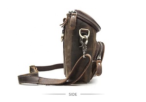 Riñonera de cuero de secado rápido, ligera, de la mejor calidad, impermeable, diseño vintage, con logotipo y correa elegante. - Product Image 2