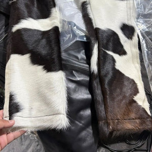 กางเกงหนังวัวพิมพ์ลายทรงสลิมฟิตเอวสูงพรีเมียมสำหรับผู้ใหญ่ ยูนิเซ็กซ์ สไตล์ฮิปฮอป  ลายขนสัตว์ - Product Image 4