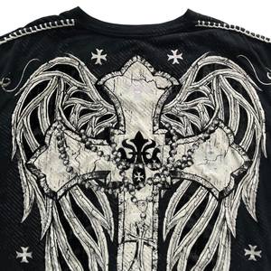 Nueva Camiseta Vintage de Estilo Urbano con Estampado Gráfico Desgastado y Lavado Ácido, Camiseta Extra Grande de Algodón Grueso con Aspecto Desgastado para Hombre - Product Image 4