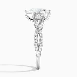 Bague BOJ 0143 en argent 925, coupe poire, sertie de trois griffes, luxe, style Willow, solitaire, diamant 2 carats, couleur D, VVS1, moissanite GRA - Product Image 3