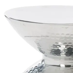 Coastal Luxury Metal Coffee <b>Table</b> with Hammered Finish Premium Designer Home Furniture - Product Image 6