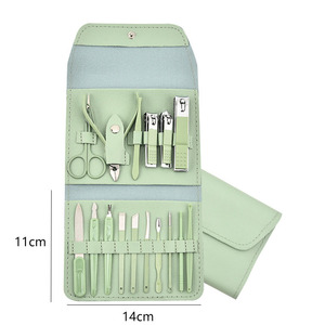 Best Selling 2024 Professional Stainless Steel <b>Nail</b> Clipper Travel Grooming <b>Kit</b> 18 Pieces Manicure & Pedicure Set - Product Image 3