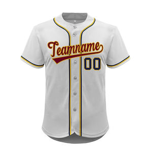 Camisetas de Béisbol Personalizadas al por Mayor de Alta Calidad 2026, Transpirables, Antibacterianas, de Secado Rápido, Bordadas y Cosidas, para Deportes - Product Image 1