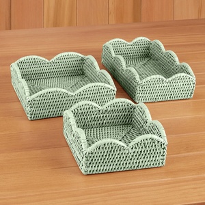 Porta servilletas de ratán natural de buena calidad, hecho a mano, para decoración de mesas de boda. - Product Image 5