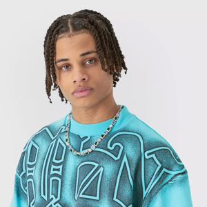 Camiseta Extra Grande para Hombre con Estampado de Letras por Sublimación, Manga Corta, Cuello Redondo, Estilo Urbano, 100% Algodón Jersey Transpirable - Product Image 4