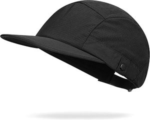 Casquette de baseball unisexe noire à 6 panneaux en maille, réglable avec boucle métallique, respirante, imperméable, décontractée pour l'extérieur, adulte, printemps-été - Product Image 3