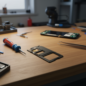 Vassoio porta SIM e scheda SD nero di ricambio per Samsung Galaxy A11 - Product Image 3