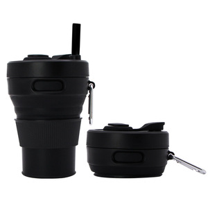 Nueva Taza de Café Plegable de Silicona, Taza de Agua Telescópica Portátil Creativa para Exteriores, con Logotipo Personalizable - Product Image 4