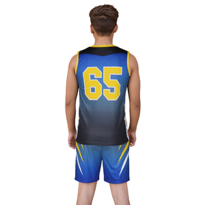 Uniforme Deportivo Personalizado con Nombre y Número para Equipo de Voleibol Masculino, Jersey y Pantalones Cortos Ligeros y Transpirables para Competencia de Club - Product Image 2