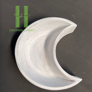 Tazón de masa de Luna rústica para hacer velas Tazón de masa de madera Vintage para decoración del hogar OEM en Vietnam - Product Image 1