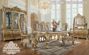 Muebles exclusivos para comedor en pulido brillante Conjunto de muebles exclusivos para comedor Mesa de comedor de lujo DST Muebles para el hogar - Product Image 2