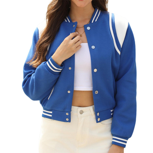Latest Style Everyday Streetwear Women <b>Varsity</b> <b>Jackets</b> Premium Quality Long Sleeve Relaxed Fit <b>Varsity</b> <b>Jacket</b> For <b>Girls</b> - Product Image 1