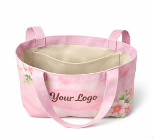 กระเป๋าผ้าใบผ้าฝ้ายธรรมชาติแบบใช้ซ้ำได้พิมพ์โลโก้ที่กำหนดเอง - Product Image 4