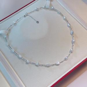 Collier en perles baroques d'eau douce naturelles réglable, boucle en argent pur S925 avec ressort, tempérament printemps-été, disponible en stock - Product Image 3
