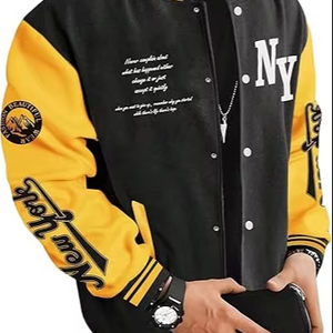 Veste d'hiver confortable pour homme, style Letterman, col montant, logo sur le devant, coupe-vent, haute qualité, écologique, à prix raisonnable - Product Image 4