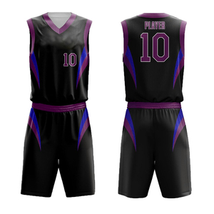 Ensemble de basket-ball personnalisé avec nom et numéro d'équipe, sublimation, design imprimé de haute qualité, uniformes pour jeunes - Product Image 2