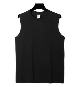 Débardeur de sport en coton pour homme, sans manches, pour la musculation, la course à pied, la gym, avec logo personnalisé - Product Image 1