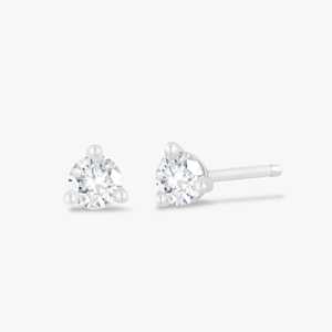 Lab Grown Diamond Stud <b>Earrings</b> 14k 18k Solid Gold 3mm Dainty Prong Set Push Back Brilliant Cut Everyday Wear Minimalist Tiny - Product Image 4