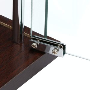 Bisagra pivotante de acero inoxidable para puerta con placa de montaje y tornillos, fácil instalación para puertas de vitrina de vidrio - Product Image 2