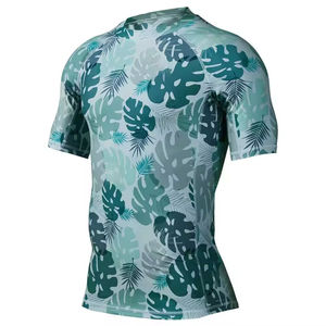 Vêtements de sport pour hommes, rashguard de gym MMA à manches longues, respirant, en spandex/nylon, séchage rapide, antibactérien, imprimé personnalisé - Product Image 1