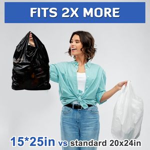 <b>Extra</b> <b>Large</b> Plastic Shopping Bags with HandlesReusable T-shirt Bags Bulk with Handles for Grocery Restaurant, Retail, Business - Product Image 6