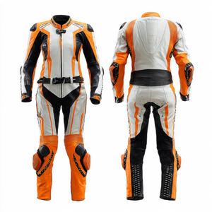 Combinaison de moto en cuir imprimée pour femme, hiver, coupe-vent, respirante, manches longues - Product Image 1