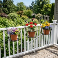 Étagère à plantes en métal écologique auto-arrosante avec revêtement époxy pour décoration d'angle, entrée et couloir, utilisation en jardin