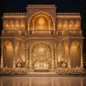 Indian Traditional Mahal Theme <b>Wedding</b> Stage Indoor Outdoor New Arrival Fiber Material - Product Image 6